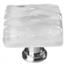 Sietto K-204-SN - Glacier Blue-Grey Knob With Satin Nickel Base