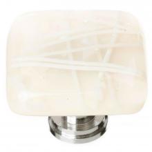 Sietto K-500-PC - Cirrus Vanilla & White Mardi Gras Knob With Polished Chrome Base