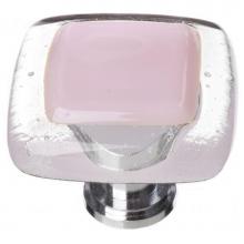 Sietto K-717-PC - Reflective Pink Knob With Polished Chrome Base