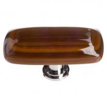 Sietto LK-102-SN - Stratum Woodland & Umber Long Knob With Satin Nickel Base