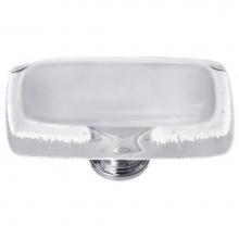 Sietto LK-710-PC - Reflective Blue-Grey Long Knob With Polished Chrome Base