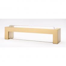 Sietto P-1800-SB - Skyline Clear Pull With Satin Brass Base