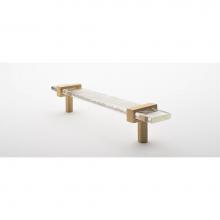 Sietto P-1900-7-SB - 7'' Adjustable Clear Pull With Satin Brass Base