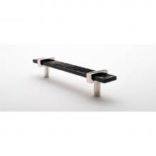 Sietto P-1903-7-PN - 7'' Adjustable Black Pull With Polished Nickel Base