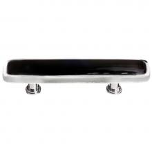 Sietto P-700-SN - Reflective Black Pull With Satin Nickel Base