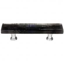 Sietto P-802-PC - Reed Black Pull With Polished Chrome Base