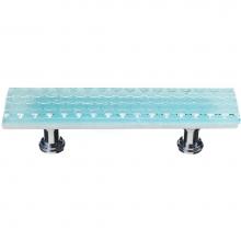 Sietto P-901-PC - Honeycomb Light Aqua Pull With Polished Chrome Base