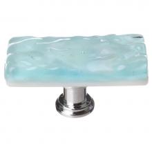 Sietto SLK-207-ORB - Skinny Glacier  Aqua Long Knob With Oil Rubbed Bronze Base
