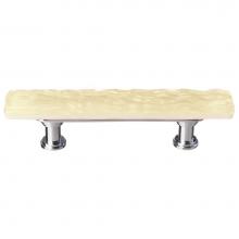 Sietto SP-222-PC - Skinny Glacier Pale Yellow Pull With Polished Chrome Base