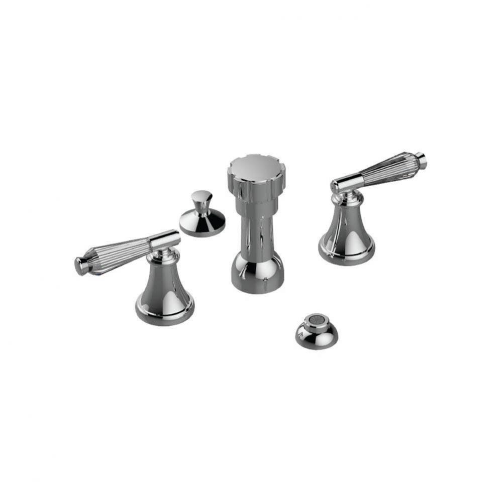 Bidet Widespread W/ Hc Handles (Includes Integral Vacuum Breaker, Aerated Spray, 1-1/4''
