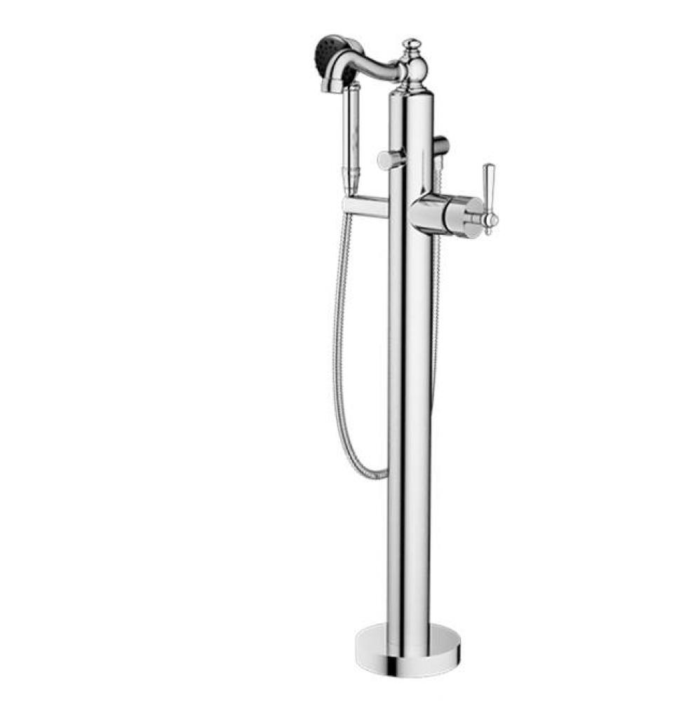 TRIM - Floor Mount Tub Filler with Hand Shower