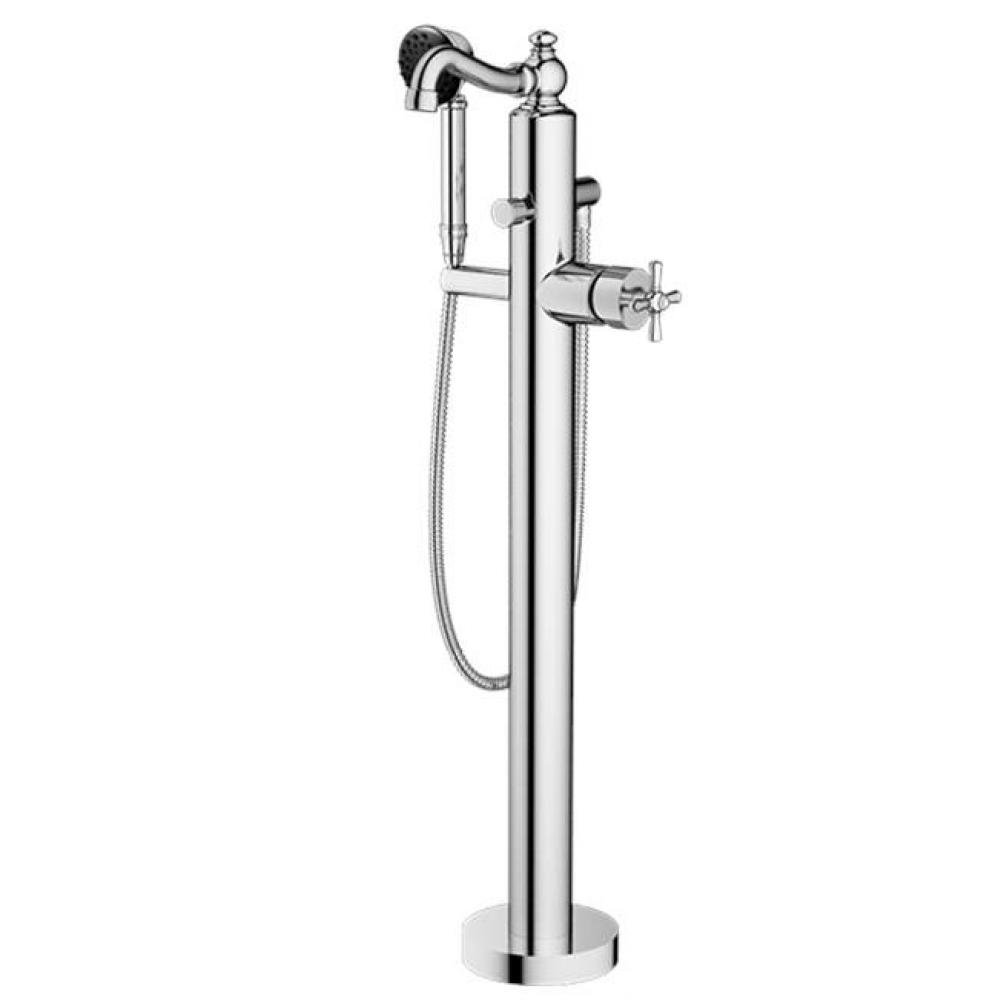 TRIM - Floor Mount Tub Filler with Hand Shower