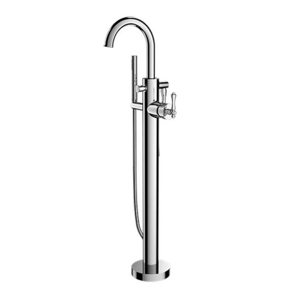 TRIM - Floor Mount Tub Filler with Hand Shower