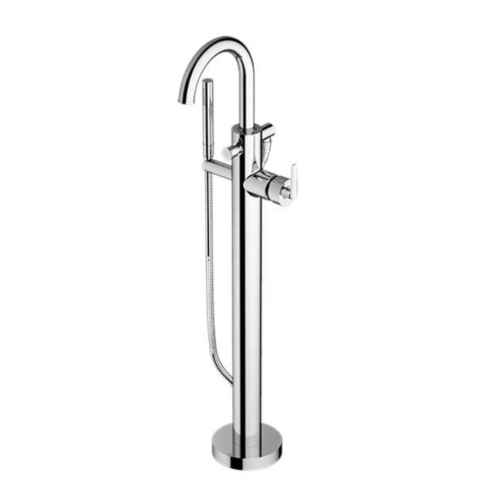 TRIM - Floor Mount Tub Filler with Hand Shower