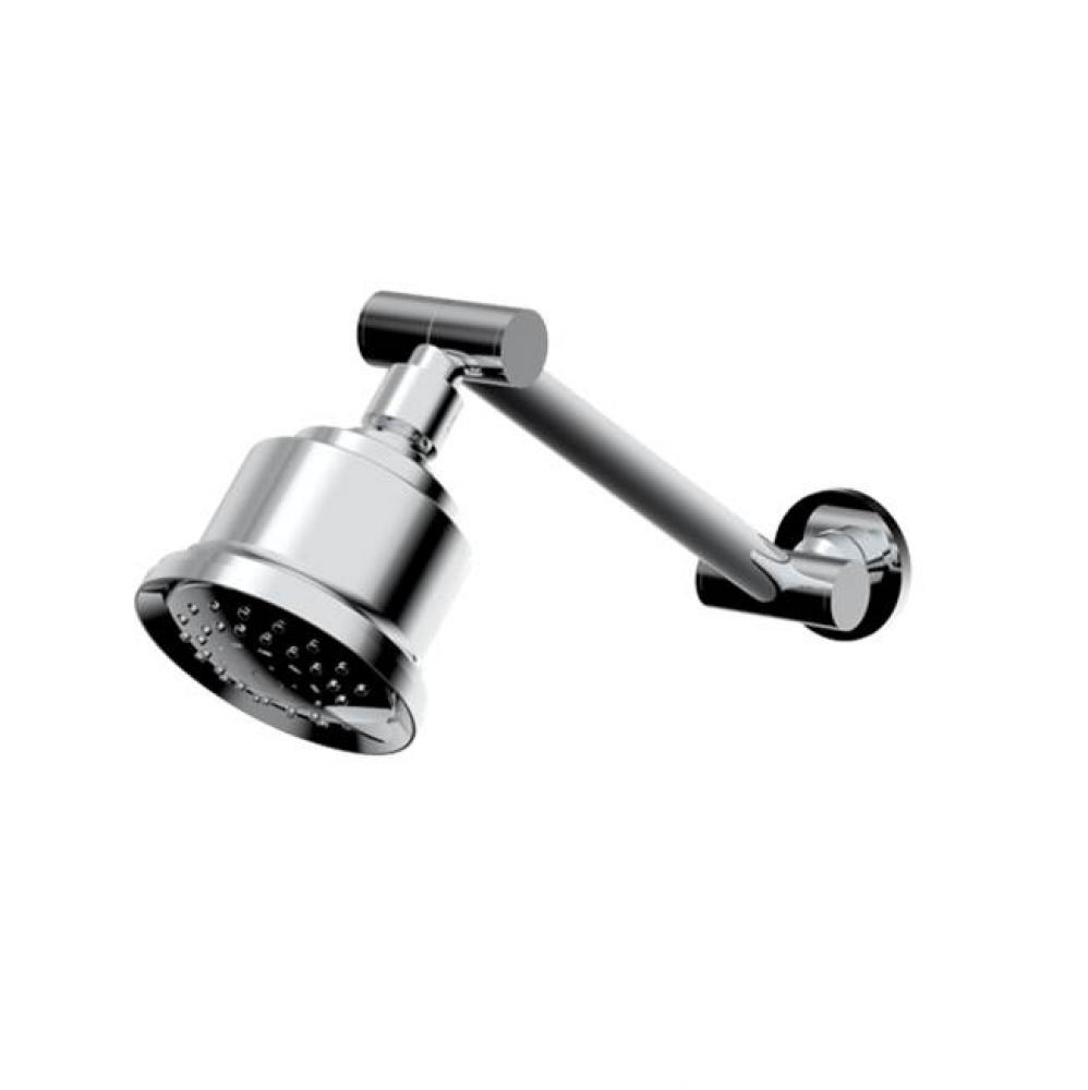 Multifunction Cylindrical Showerhead with Adjustable Arm and Flange