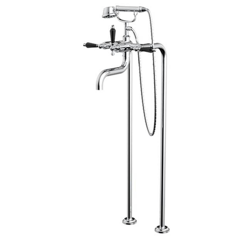 Floor Mount Tub Filler with Hand Shower