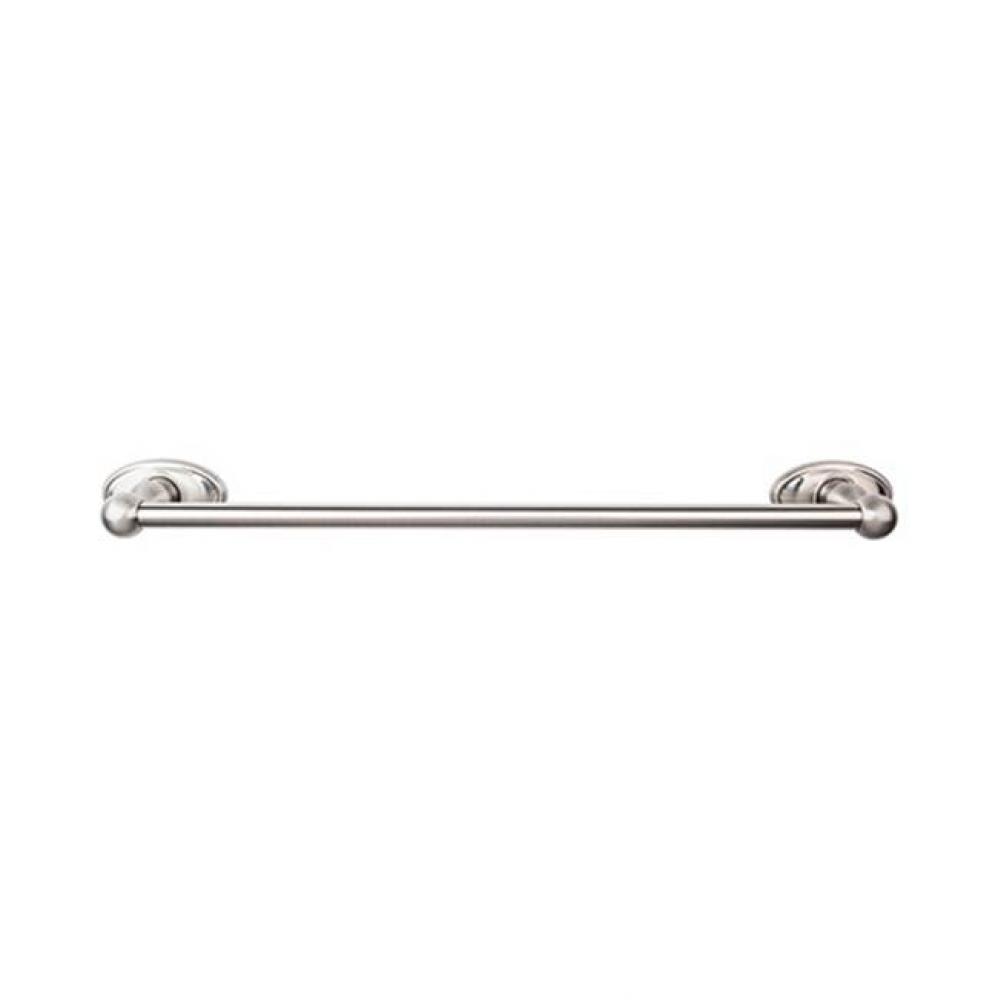 Edwardian Bath Towel Bar 30 In. Single - Oval Backplate Brushed Satin Nickel