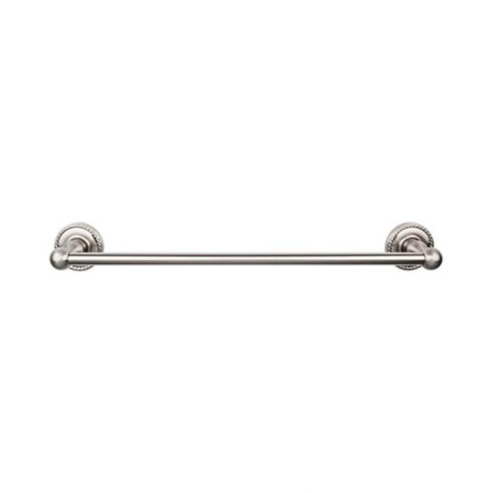 Edwardian Bath Towel Bar 30 In. Single - Rope Backplate Brushed Satin Nickel