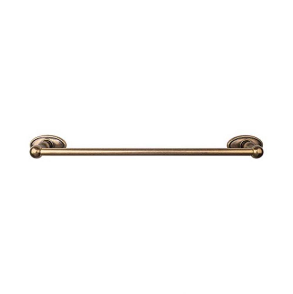 Edwardian Bath Towel Bar 30 In. Single - Oval Backplate German Bronze