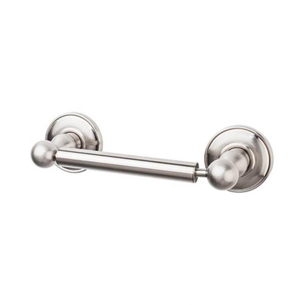 Edwardian Bath Tissue Holder Plain Backplate Brushed Satin Nickel