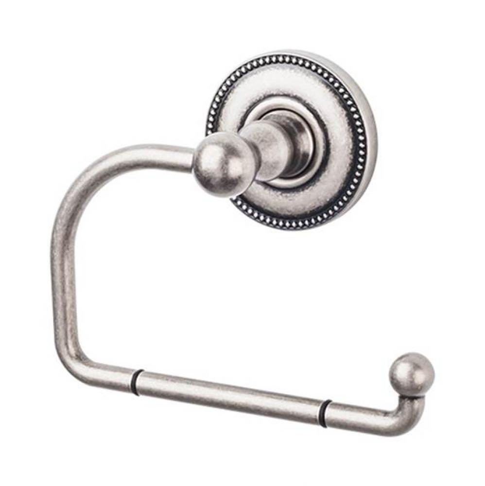 Edwardian Bath Tissue Hook Beaded Backplate Antique Pewter