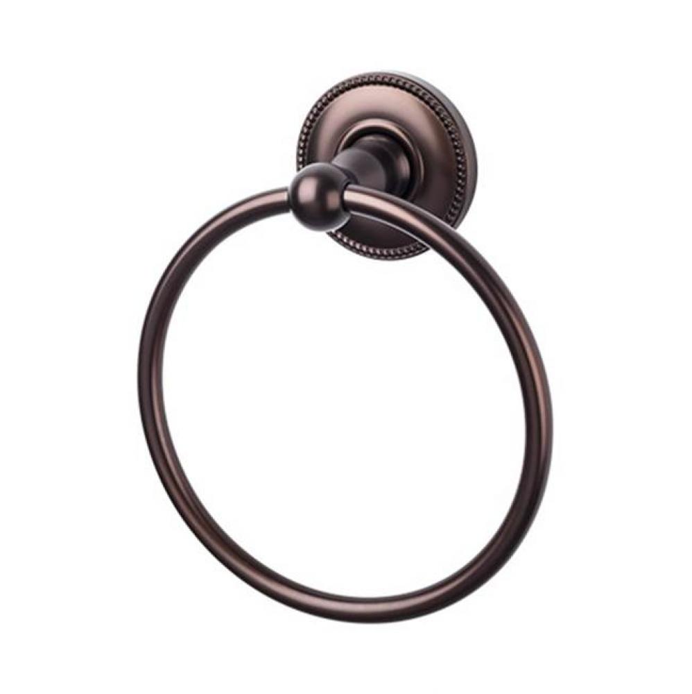 Edwardian Bath Ring Beaded Backplate Oil Rubbed Bronze