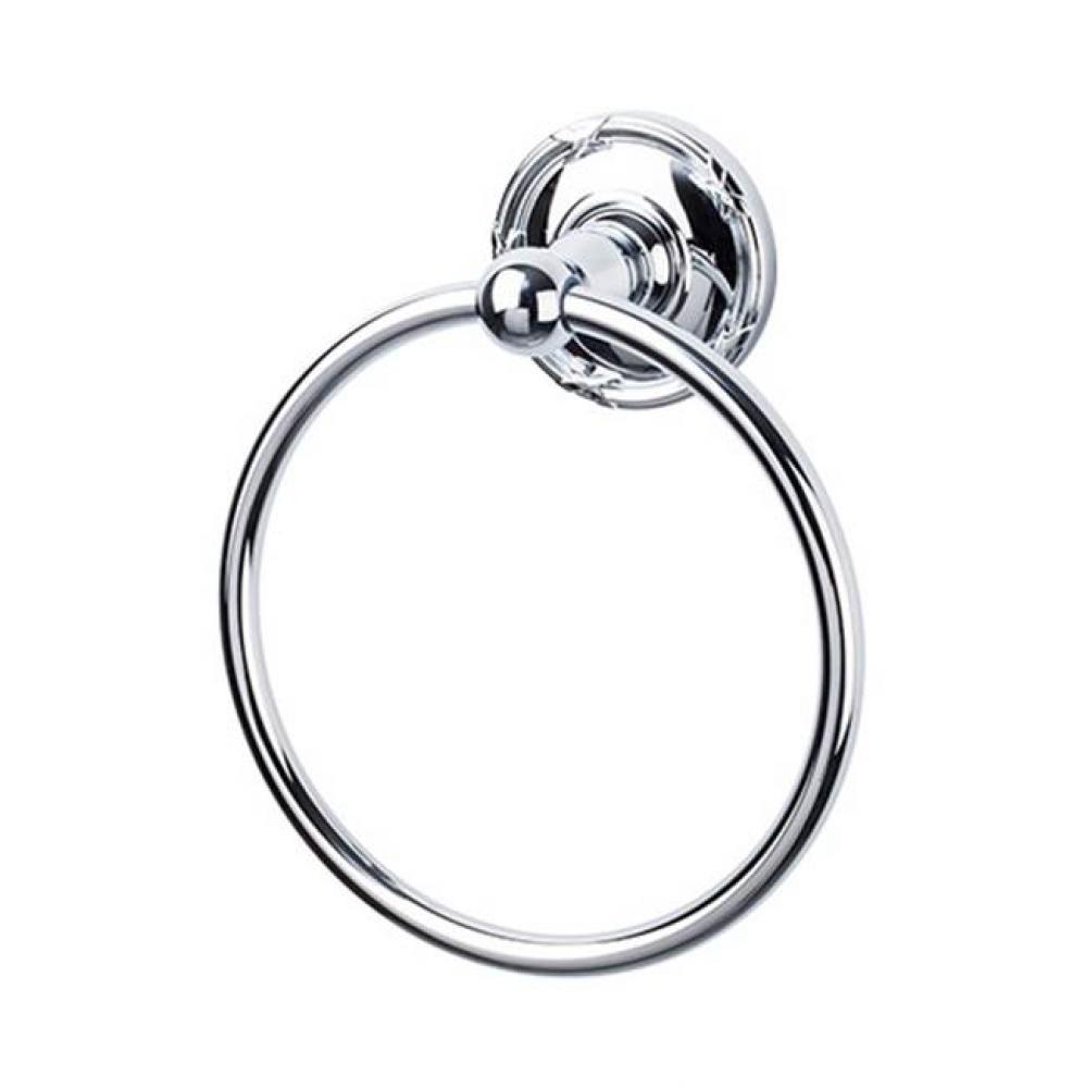 Edwardian Bath Ring Ribbon Backplate Polished Chrome