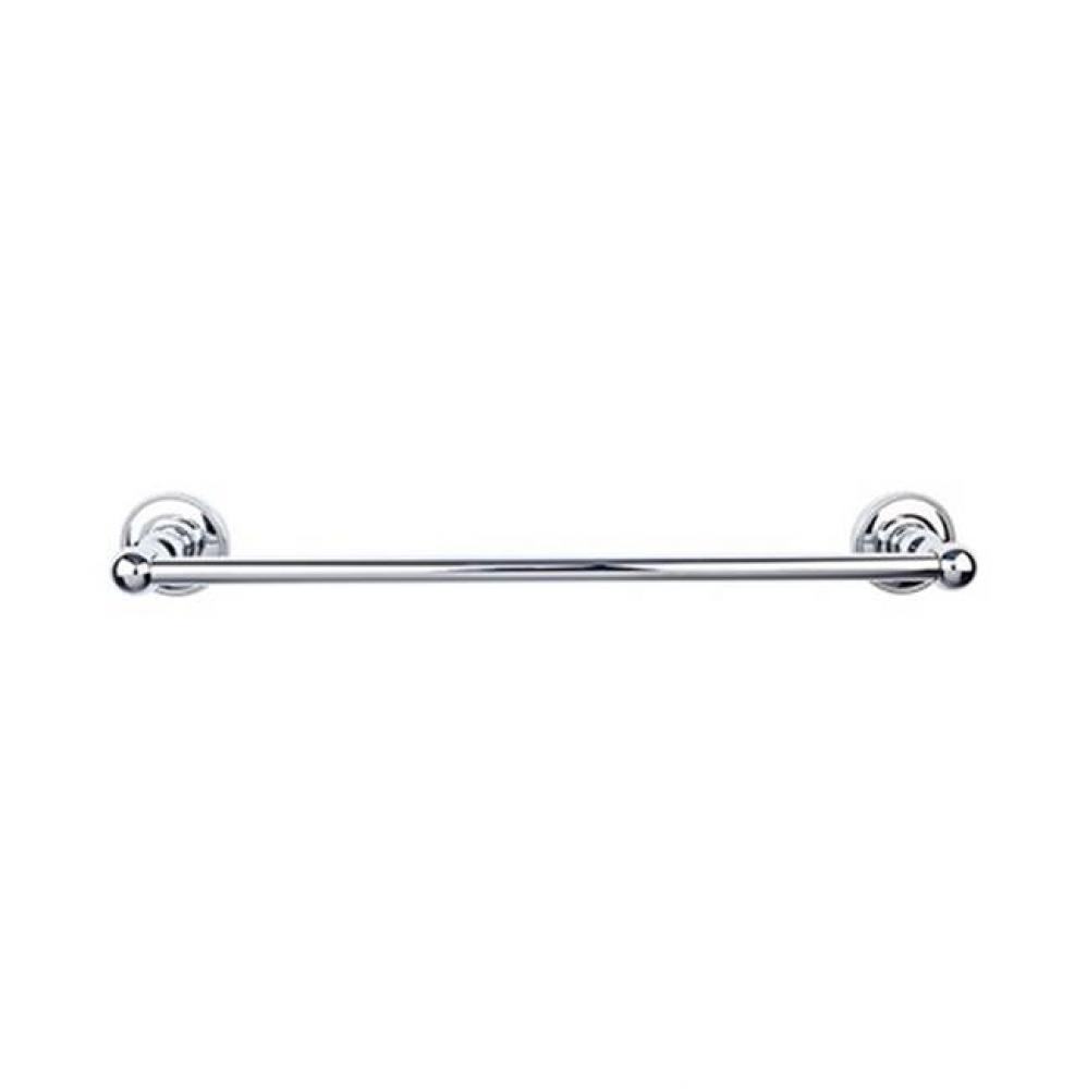 Edwardian Bath Towel Bar 18 In. Single - Beaded Bplate Polished Chrome