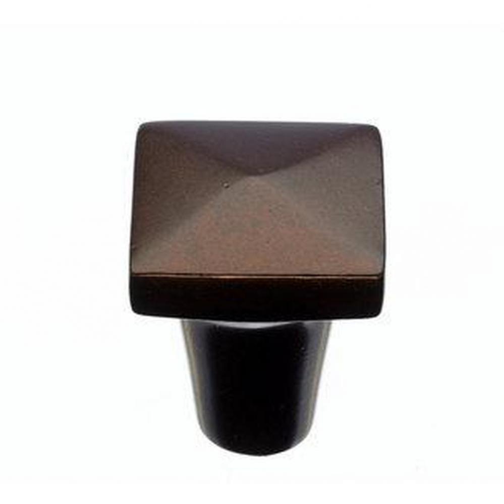 Aspen Square Knob 7/8 Inch Mahogany Bronze