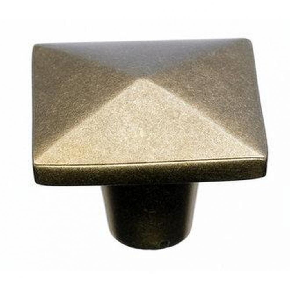 Aspen Square Knob 1 1/2 Inch Light Bronze