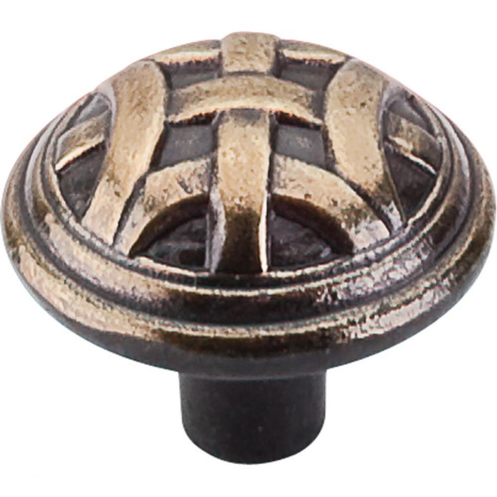 Celtic Large Knob 1 1/4 Inch Dark Antique Brass