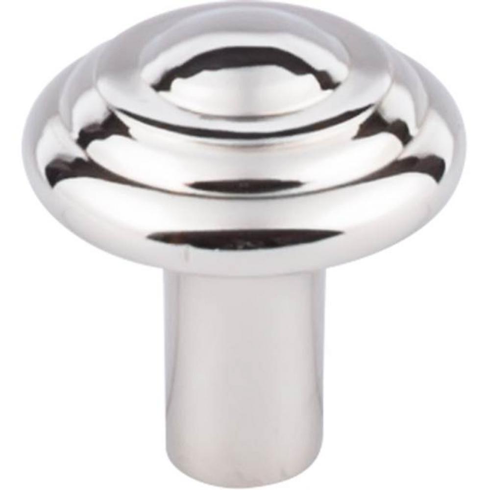 Aspen II Button Knob 1 1/4 Inch Polished Nickel