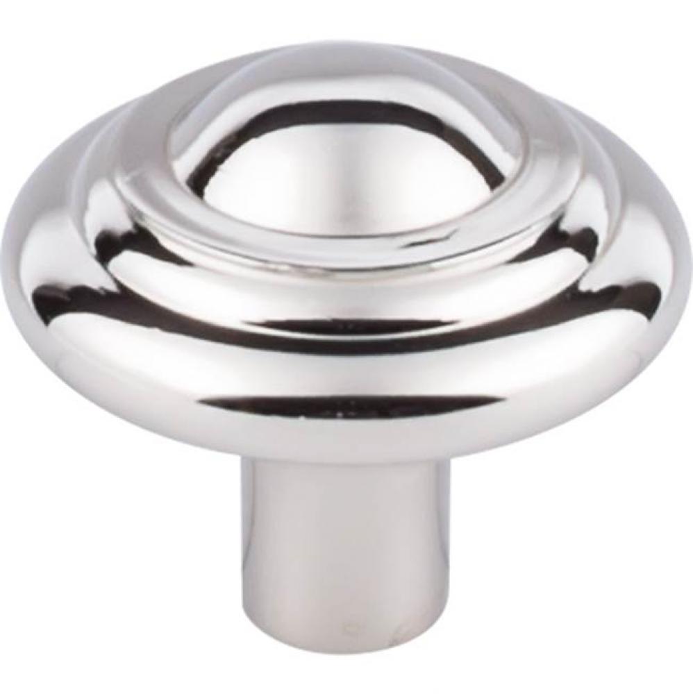 Aspen II Button Knob 1 3/4 Inch Polished Nickel