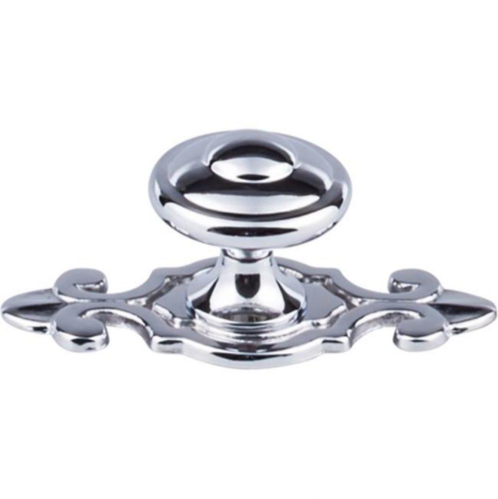 Canterbury Knob 1 1/4 Inch w/Backplate Polished Chrome