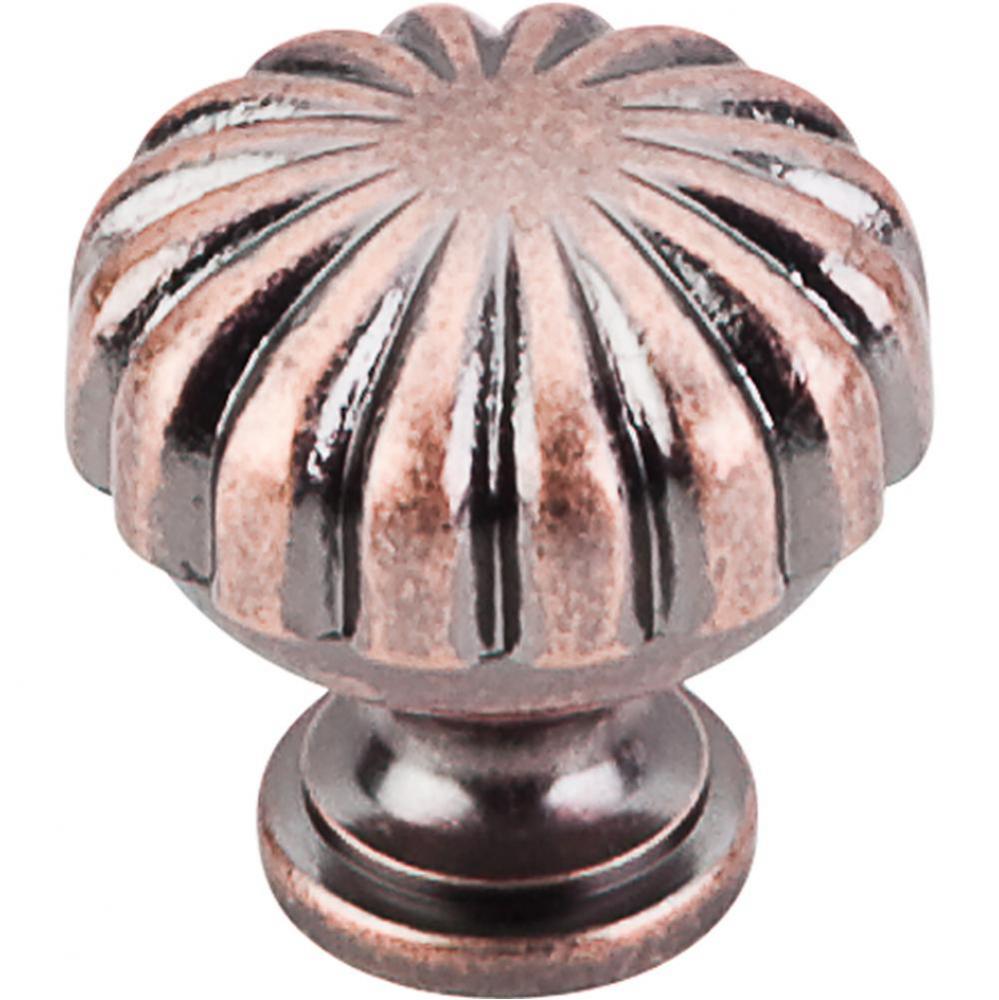 Melon Knob 1 1/4 Inch Antique Copper
