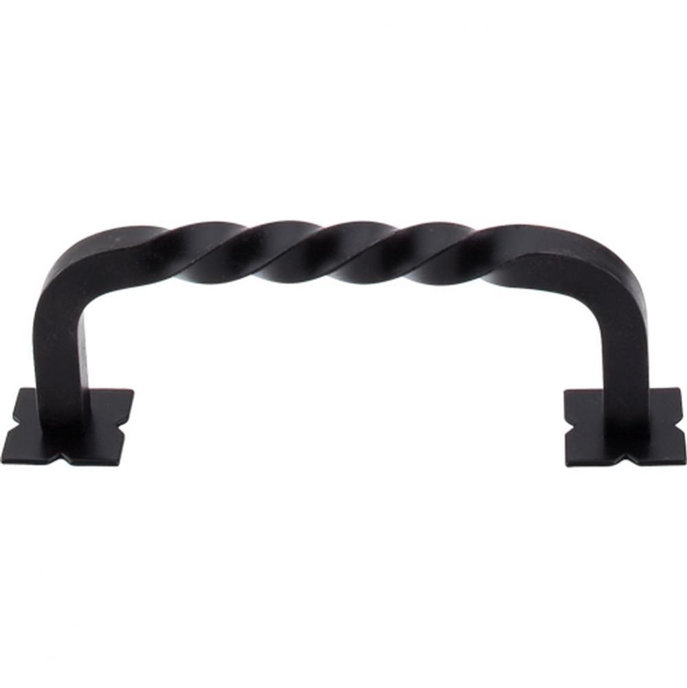 Twist Pull 3 3/4 Inch (c-c) w/Backplates Patina Black