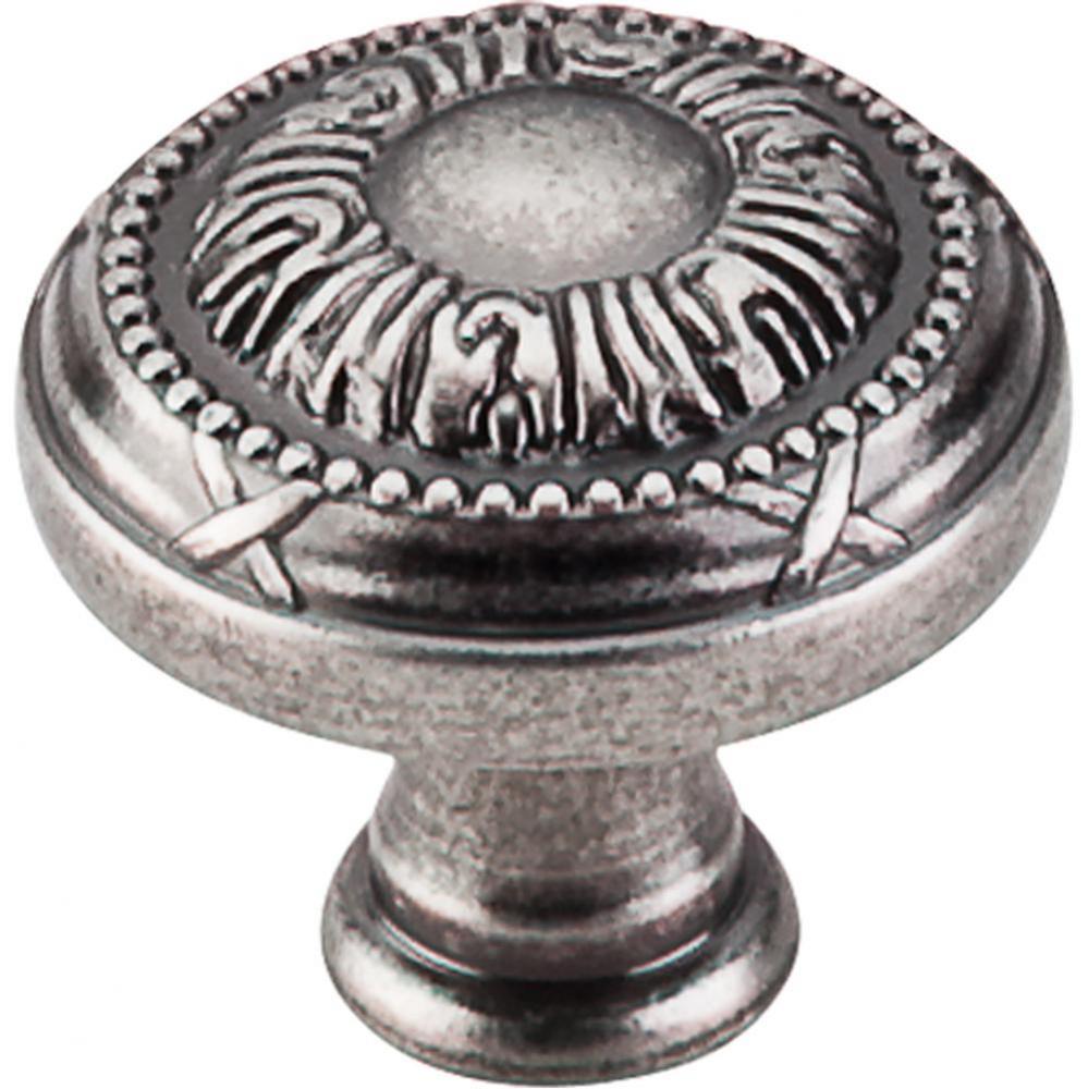 Ribbon Knob 1 1/4 Inch Pewter Antique