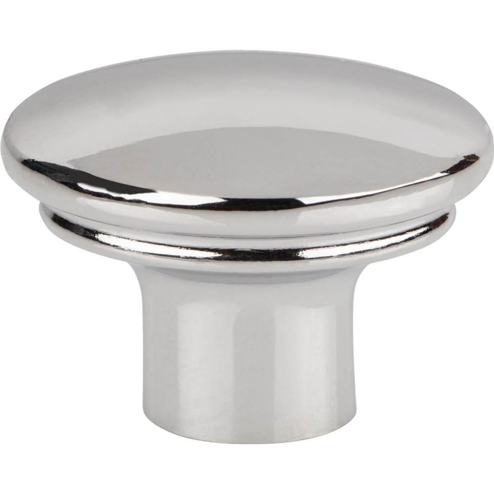 Julian Oval Knob 1 3/8 Inch Polished Chrome