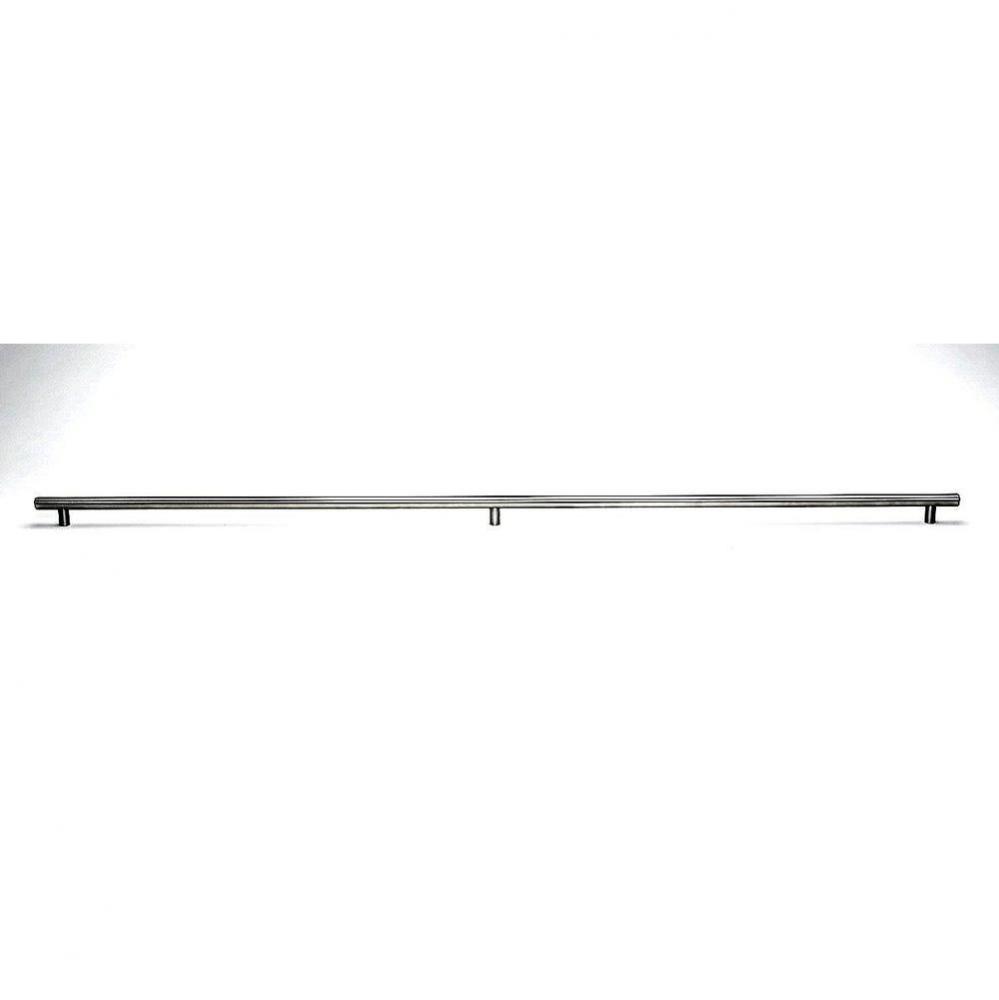 Hollow Bar Pull 3 posts - 2x18 1/8 inch (c-c) Brushed Stainless Steel