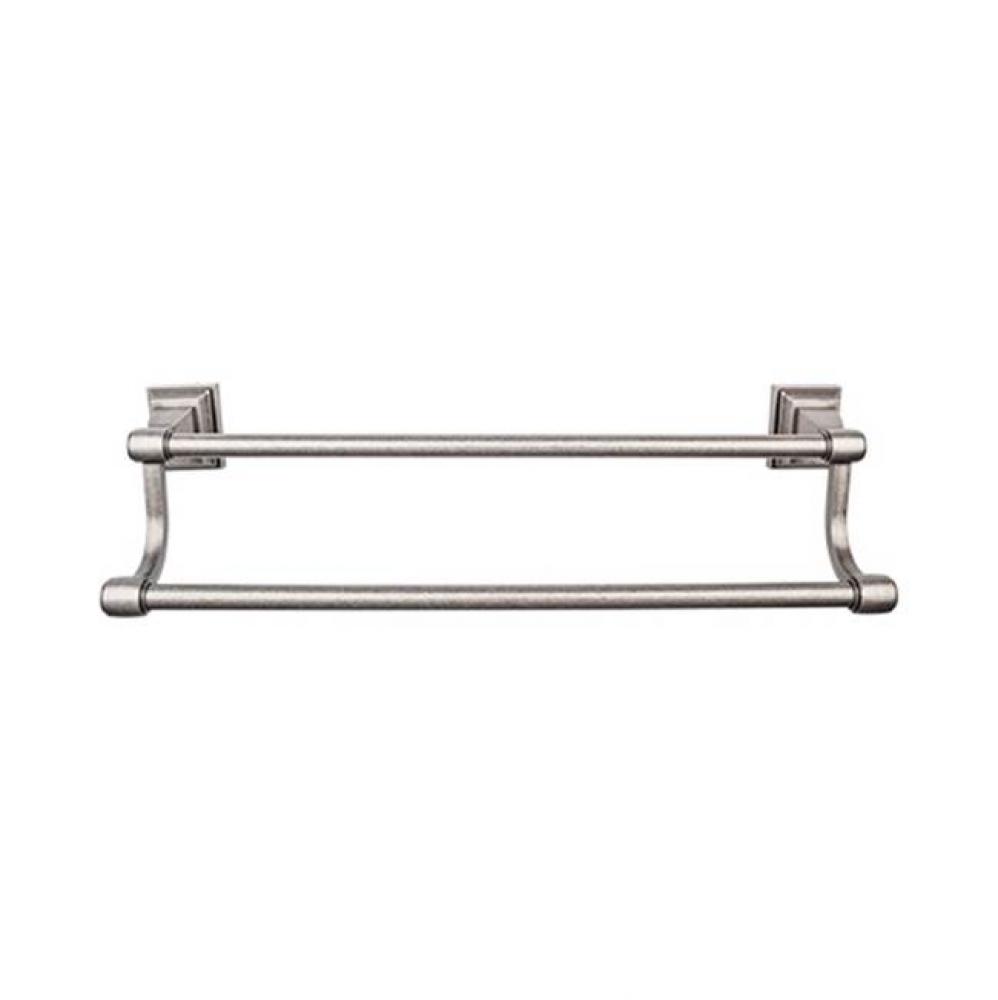 Stratton Bath Towel Bar 18 Inch Double Antique Pewter