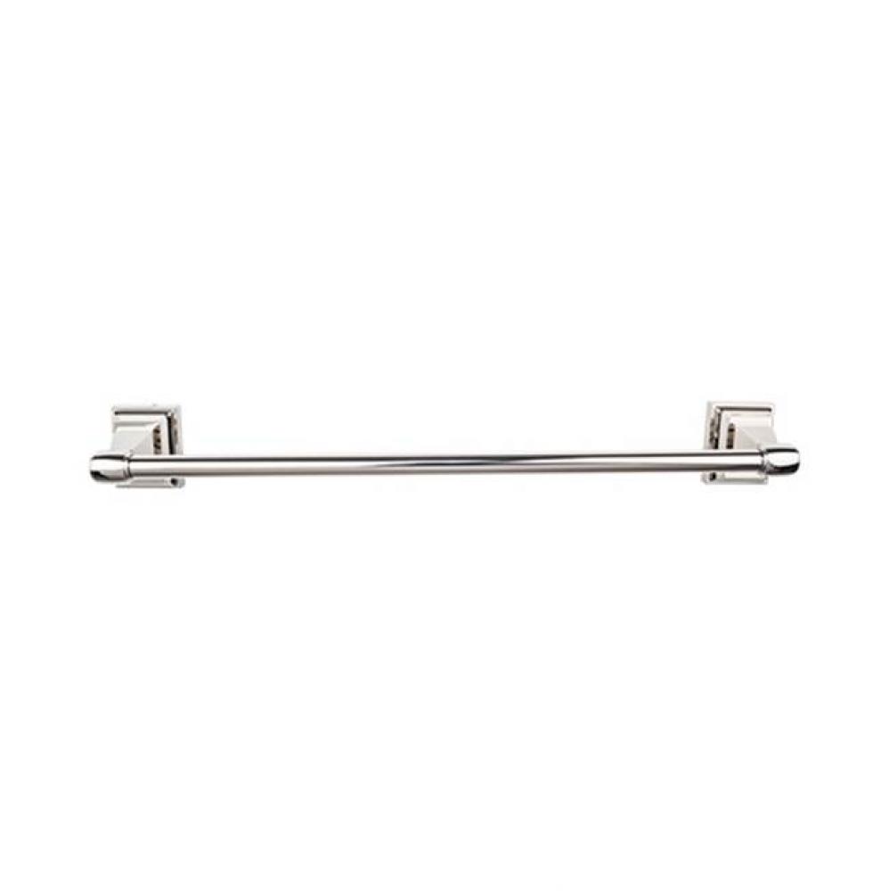 Stratton Bath Towel Bar 24 Inch Single Polished Nickel