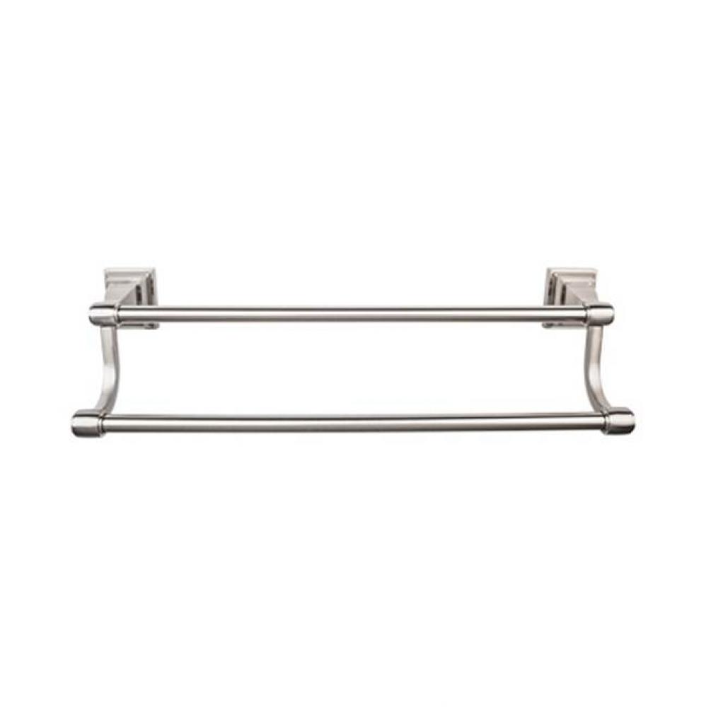 Stratton Bath Towel Bar 24 Inch Double Brushed Satin Nickel