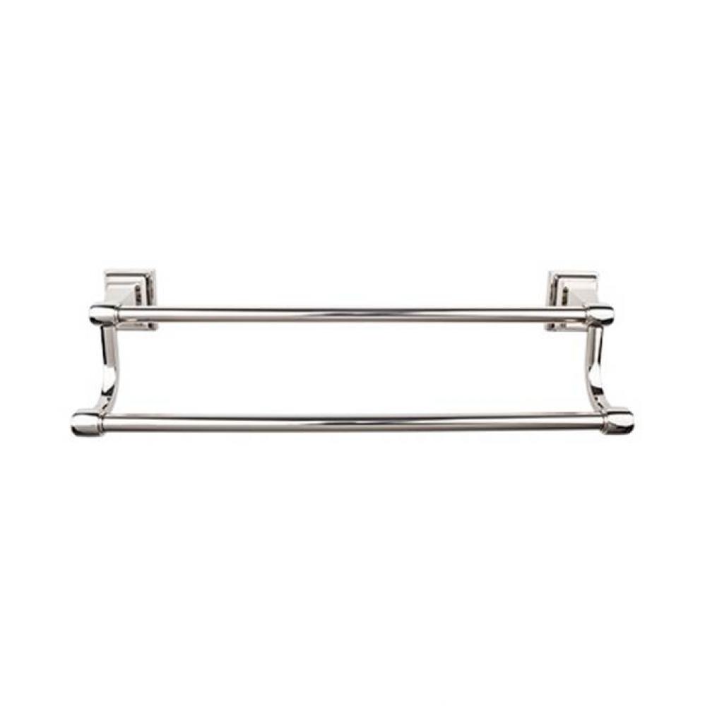Stratton Bath Towel Bar 24 Inch Double Polished Nickel