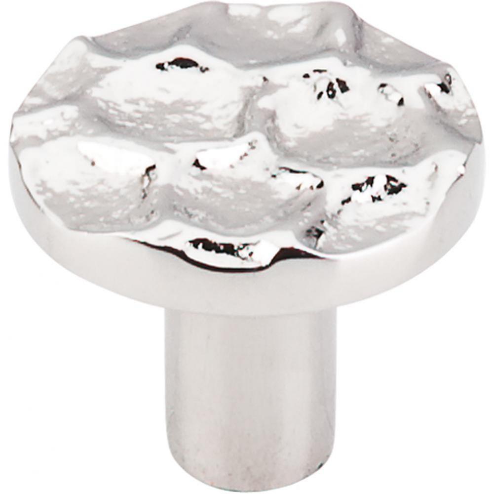 Cobblestone Round Knob 1 3/8 Inch Polished Nickel
