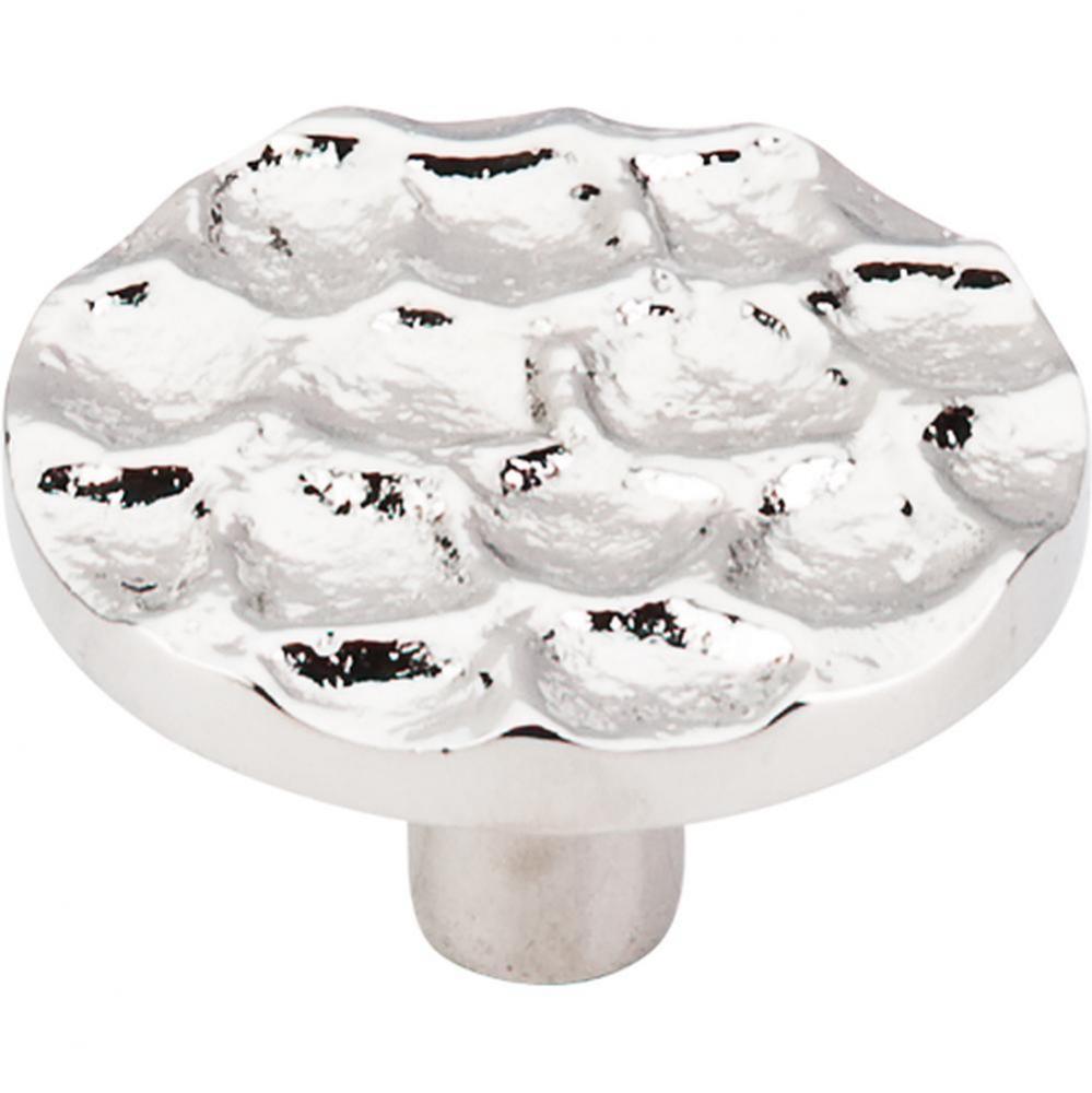 Cobblestone Round Knob 1 15/16 Inch Polished Nickel