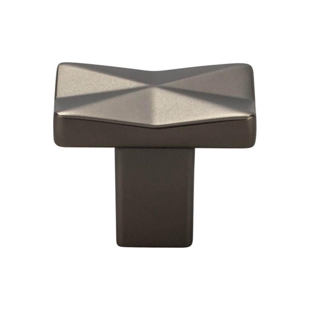 Quilted Knob 1 1/4 Inch Ash Gray