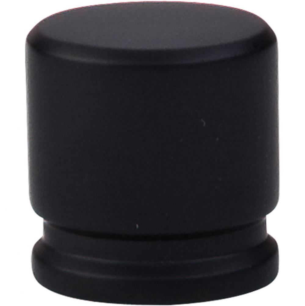 Oval Knob 1 1/8 Inch Flat Black