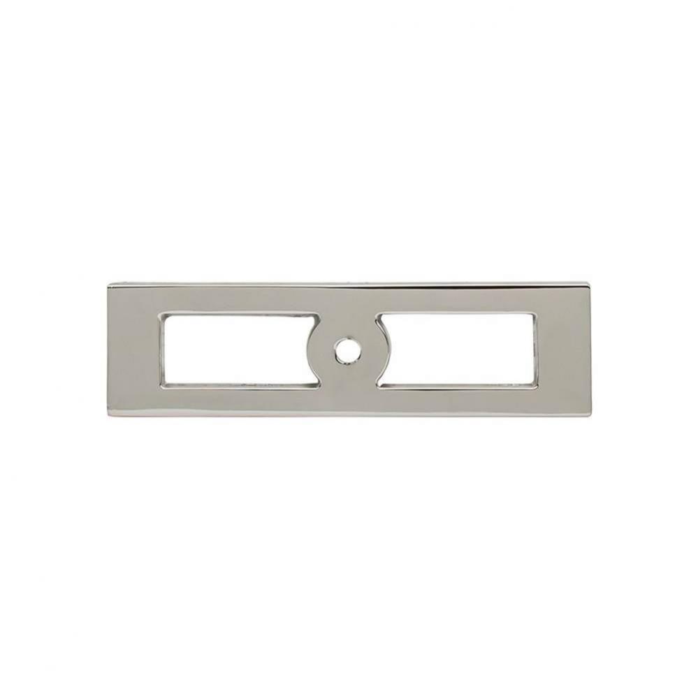 Hollin Knob Backplate 3 3/4 Inch Polished Nickel