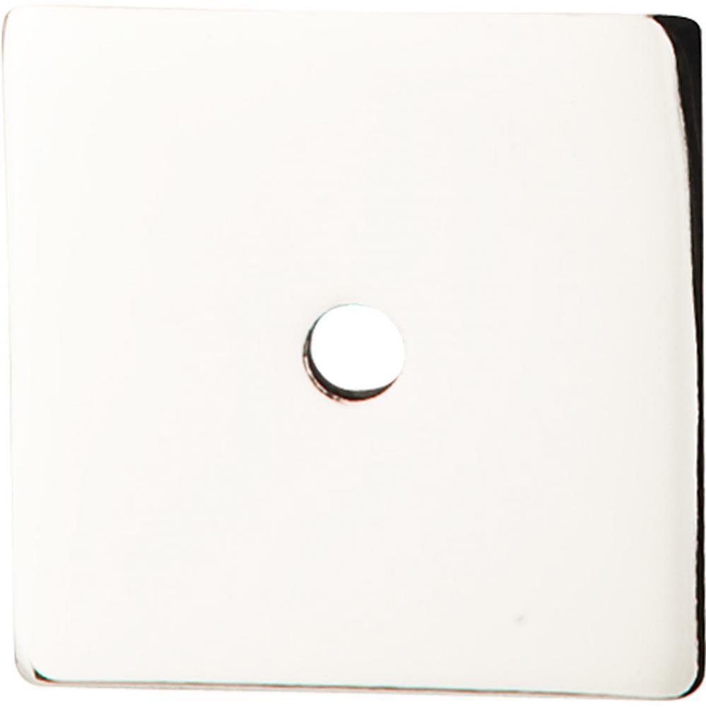 Square Backplate 1 1/4 Inch Polished Nickel