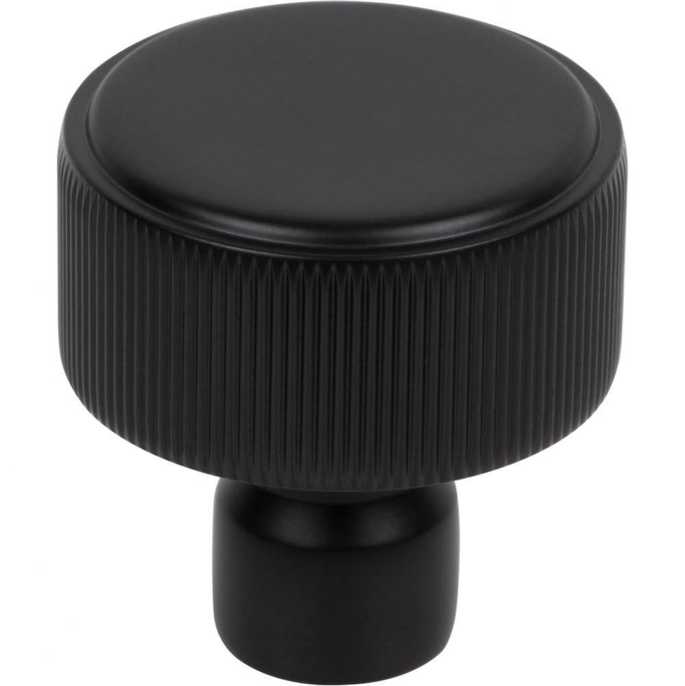 Dempsey Round Knob 1 1/4 Inch Flat Black
